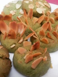 Foto resep Cookies Matcha Almond surprise Mama