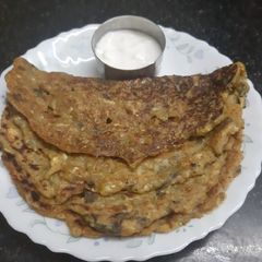 A picture of Cucumber Dosa(kakadiche Thalipith).