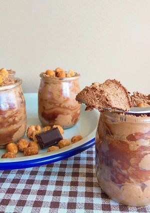 Una foto de Mousse de cacahuete y chocolate