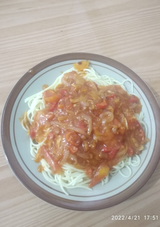 Foto resep Spaghetti bolognese super pedas