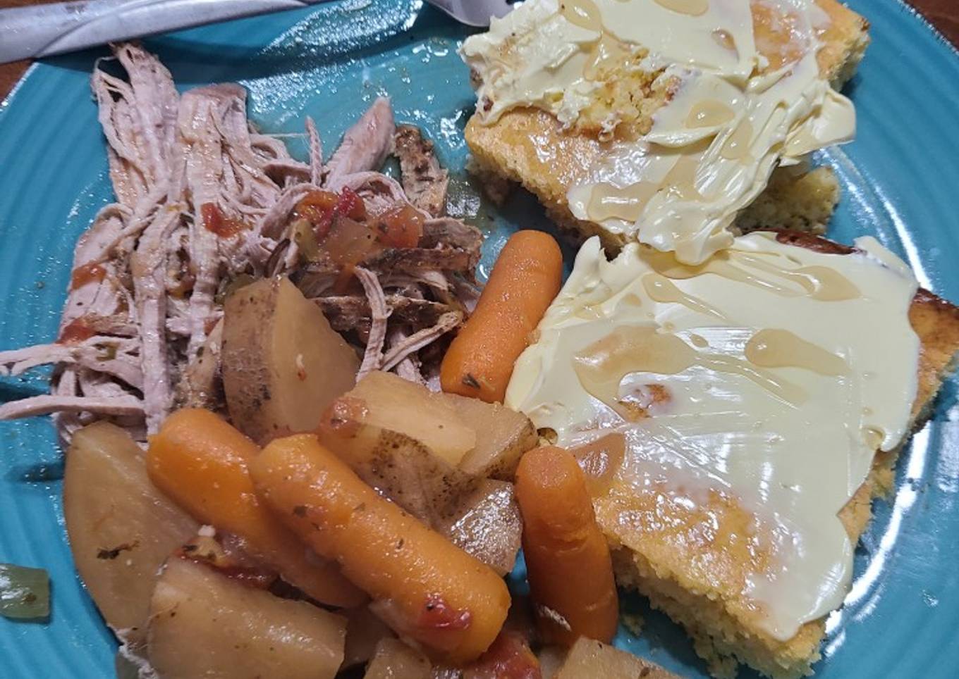 Boiled pork with vegetables