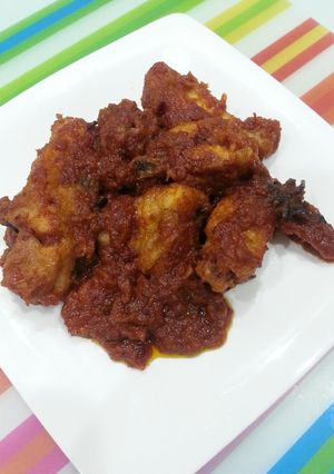 Foto resep Ayam berempah merah