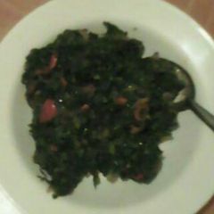 A picture of Fried kales.