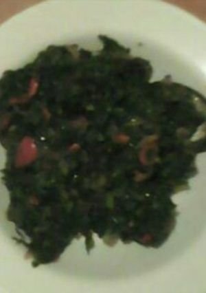 A picture of Fried kales.