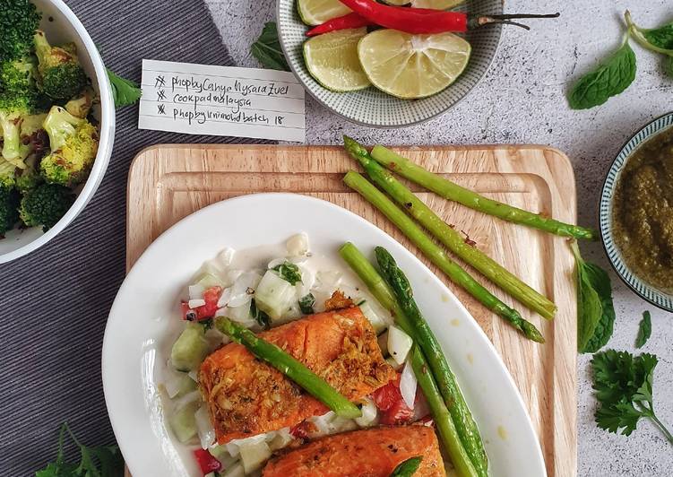 Cara Mudah Memasak Salmon Tikka #phopbylinimohd #batch18 yang Praktis