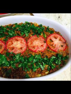 صورة لوصفة صينية مصقعة باللحمة