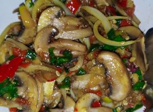 Foto resep Tumis jamur kancing pedas