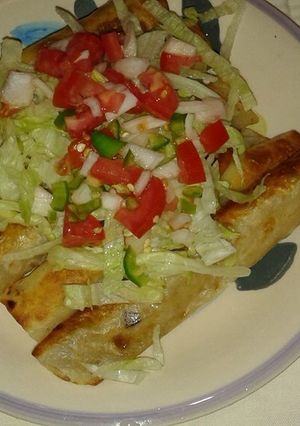 Una foto de Flautas de harina vegetarianas
