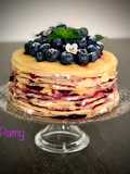 Crêpes cake mirtilli e crema al mascarpone