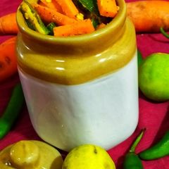 A picture of Instant Carrot Chilli Pickle (Achaar).