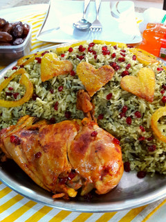 عکسی از دستور کرفس پلو با مرغ