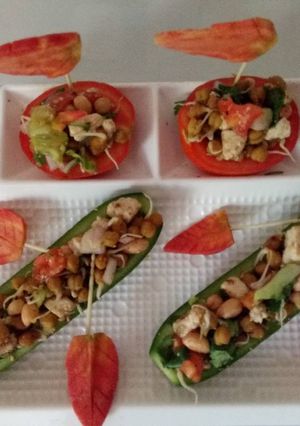 A picture of Protein enriched boat salad.
