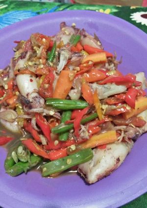 Foto resep Cumi asin pelangi