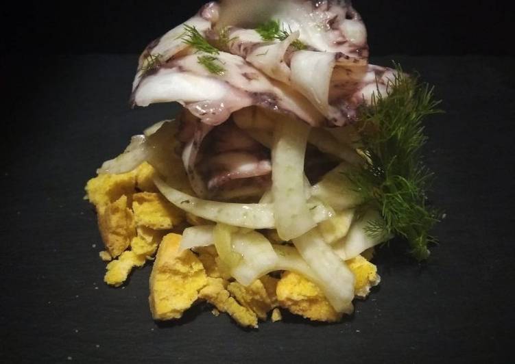 How to Prepare Favorite Carpaccio di polpo e finocchi su biscotto salato allo zafferano