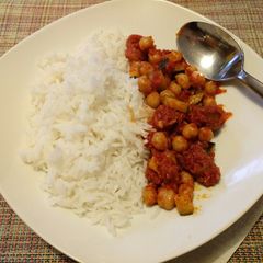 A picture of Fluffy's I'm tired throw it all together dinner.