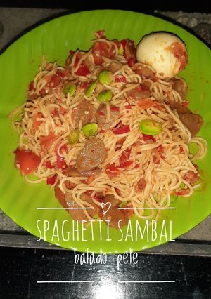 Foto resep Spaghetti Sambal Balado Pete