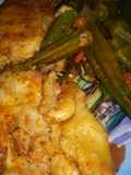 Grilled Chicken Thighs With whole Orka- Carrots