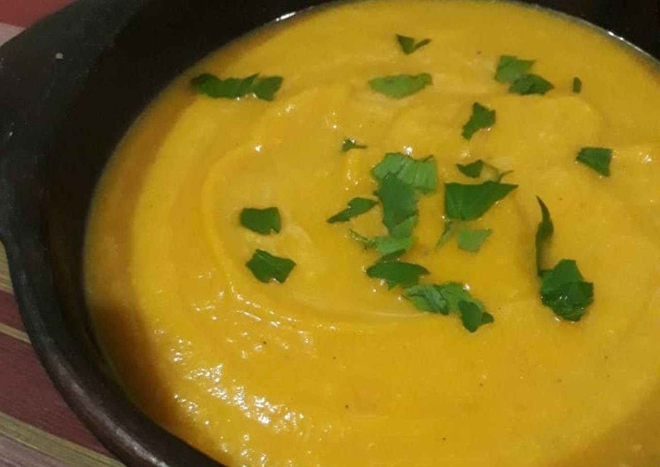 Sopa crema de calabaza (vegana)