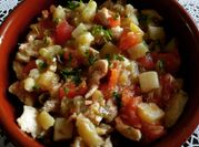 Una foto de pisto de verduras
