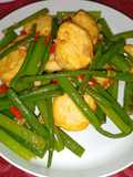 Tumis Cabe garam Bunga Prei/Bunga Bawang+ Tofu