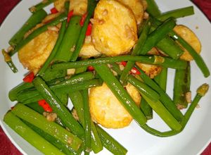 Foto resep Tumis Cabe garam Bunga Prei/Bunga Bawang+ Tofu