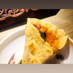 Veg chapati roll A picture of Veg chapati roll.