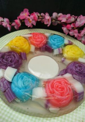 Foto resep Puding mawar