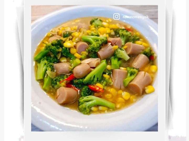 Cara Gampang Membikin Resep Brokoli Sosis Saus Tiram yang Lezat Anti Ribet, Lezat Sekali