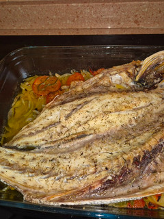 Una foto de Corvina al horno