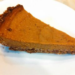 A picture of Healthiest Pumpkin pie (sugar free, gluten free, dairy free).