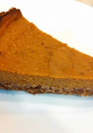 A picture of Healthiest Pumpkin pie (sugar free, gluten free, dairy free).