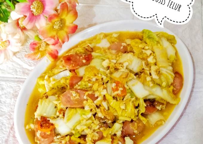 Resep Sawi Putih Sosis Telur Oleh Lanjarsih Mama Fifian