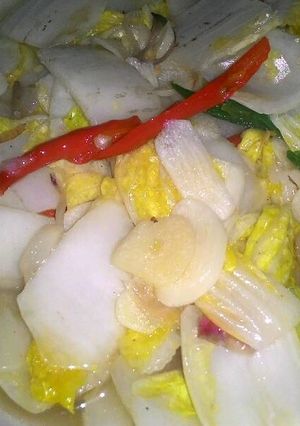Foto resep Tumis sawi putih simple