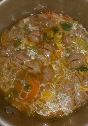 Foto resep Sup bakso sederhana
