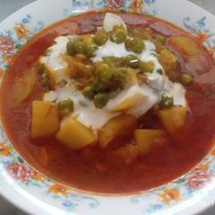 A picture of Aloo matar ki sabji.
