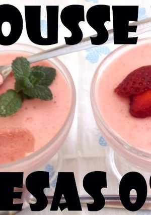 Foto principal de Mousse de fresas 0%  de materia grasa