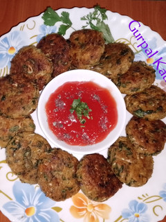A picture of Swiss chard spinach patties🫑🧅🥬.