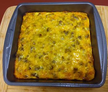 Popular Cuisine Lees Breakfast Cheesy HashbrownSausage Casserole Yummy