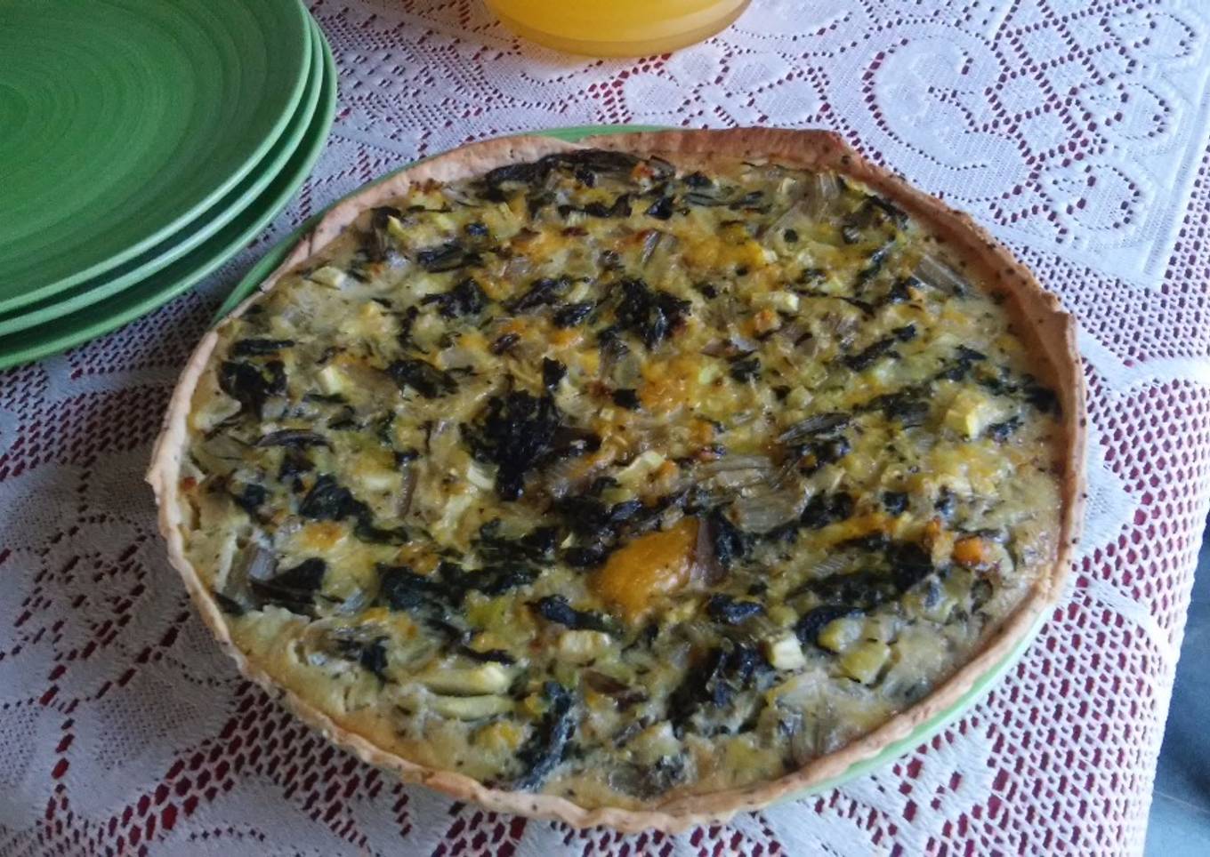 Tarta de acelga y calabaza