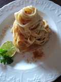 Tagliatelle con lime e bottarga