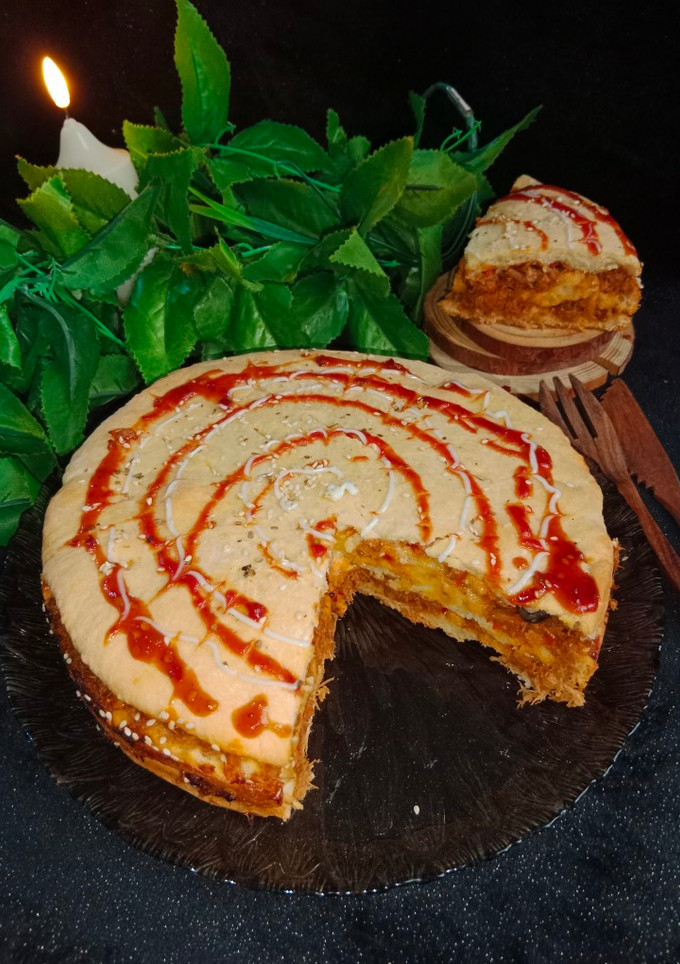 A picture of Triple Layer Beef Bread.