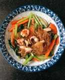 Miến xào tôm mực