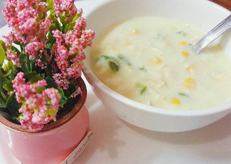 شوربة ذره لذيذه 🍜