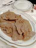 Escalopines con salsa de setas