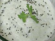 A picture of curd cucumber raita