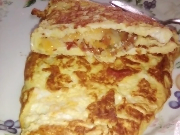 Recipe Cheesy bacon omelette the Delicious Perfect