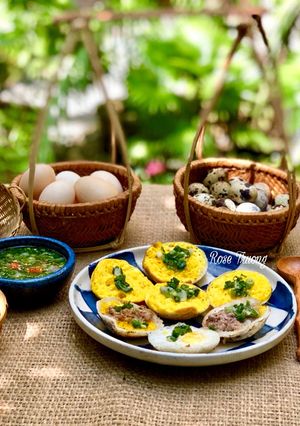 Hình của món Bánh Căn Trứng Thịt Bò.