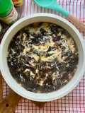 Sup rumput laut dan telur