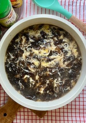 Foto resep Sup rumput laut dan telur