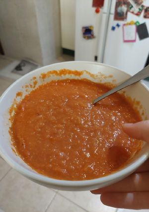 Una foto de Sopa de tomate keto